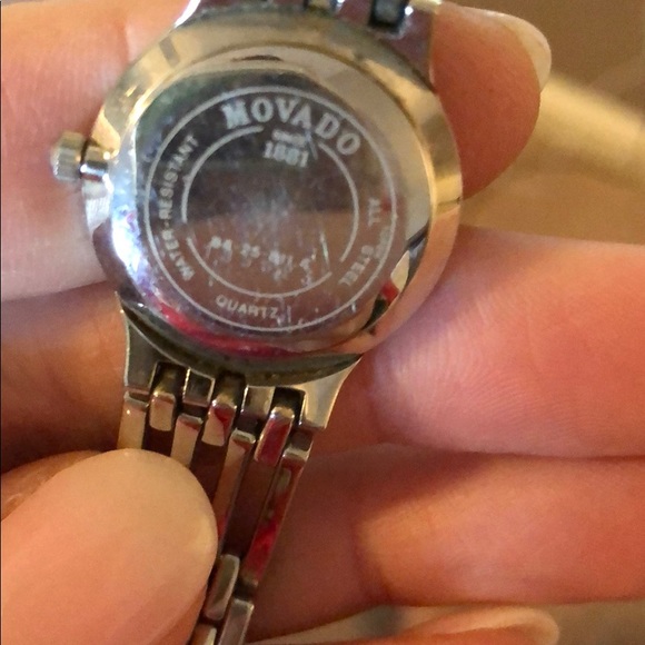 Movado gold/silver mother-of-pearl face watch